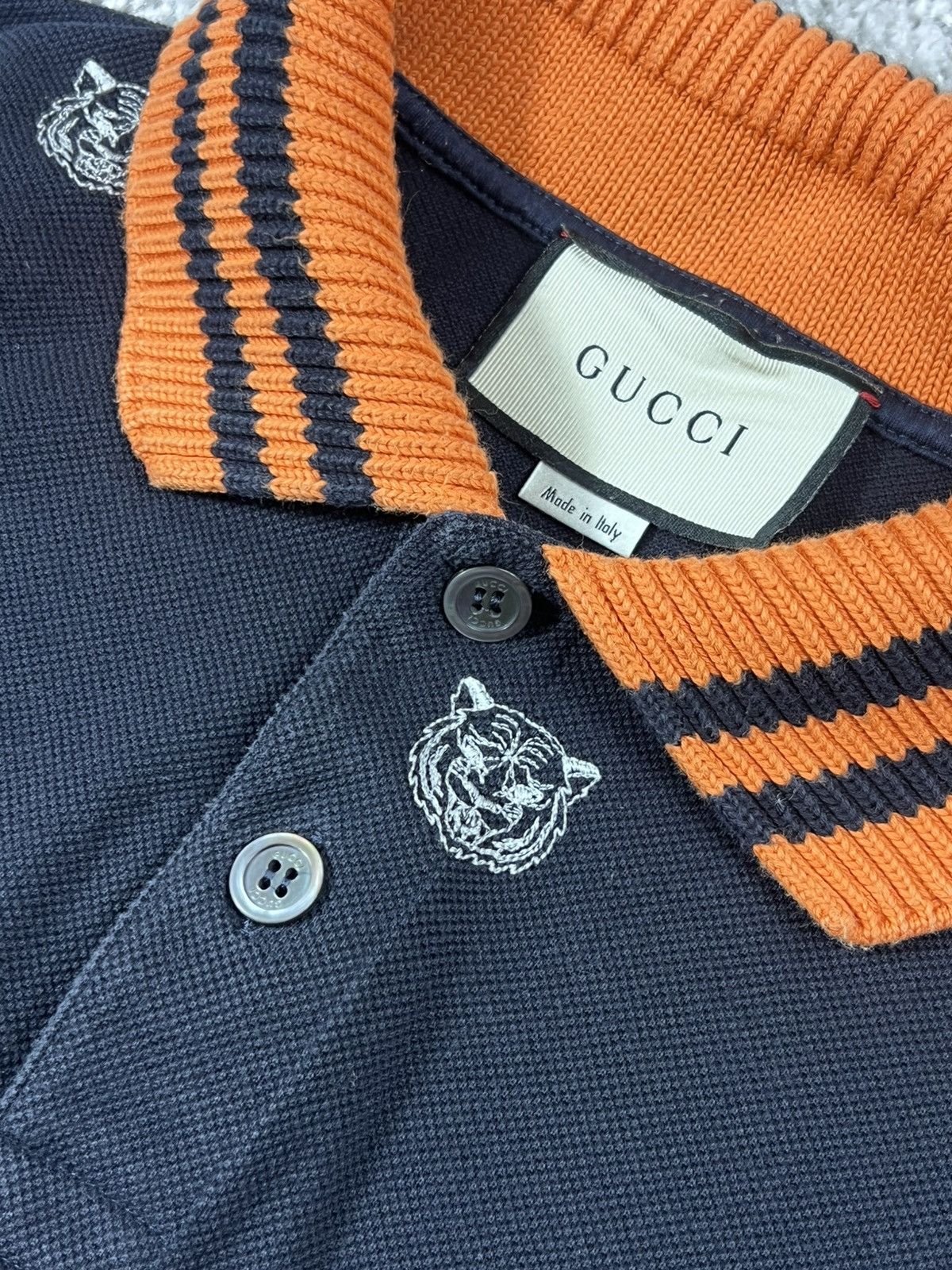 Gucci Monogram Tigers Logo Polo