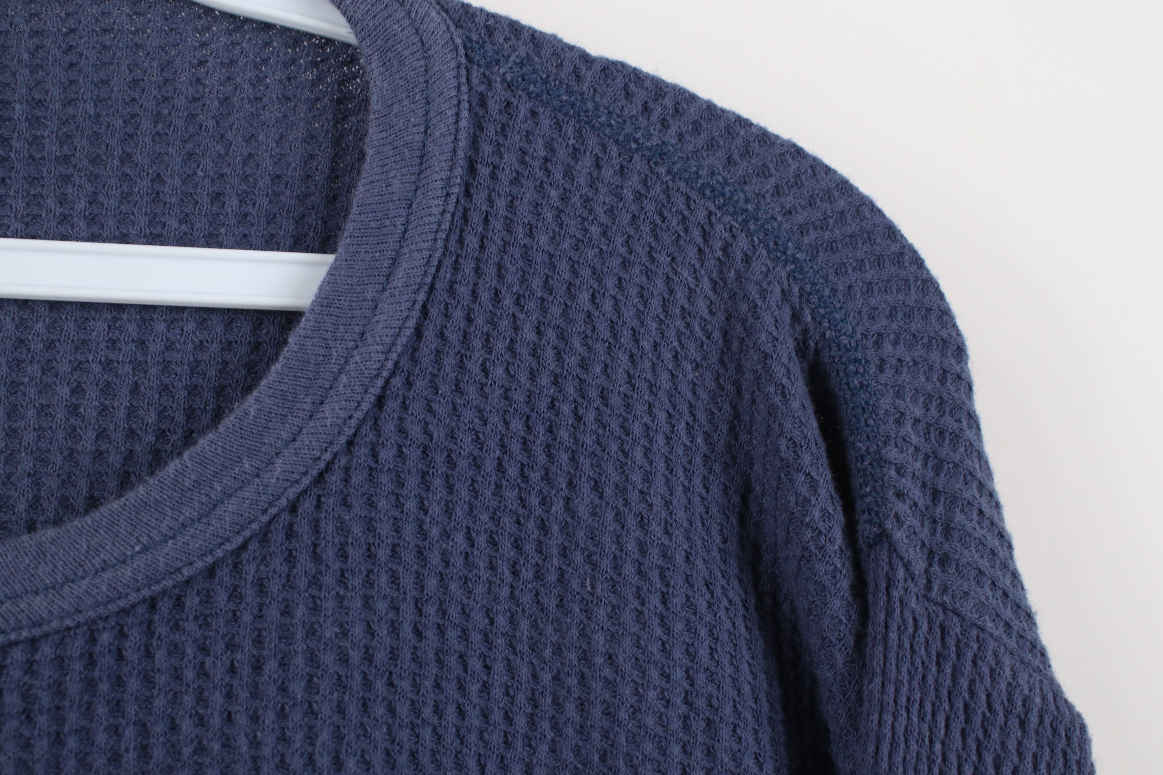 Vintage Vintage 90s Streetwear Waffle Knit Long Sleeve T-Shirt Size US XXL / EU 58 / 5 - 6 Thumbnail