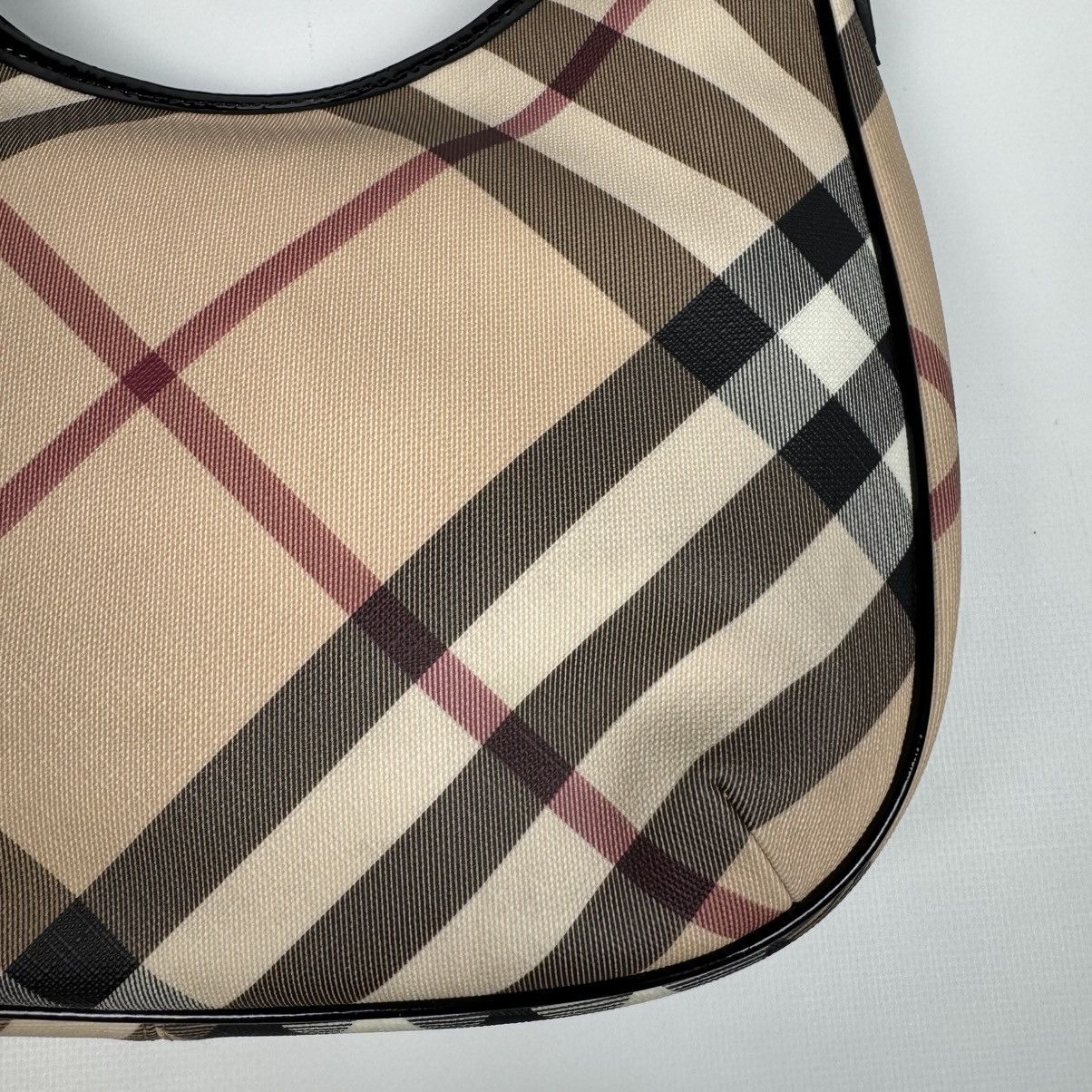 Burberry BURBERRY NOVA CHECK COATED CANVAS BARTON HOBO BAG BEIGE Size ONE SIZE - 16 Thumbnail