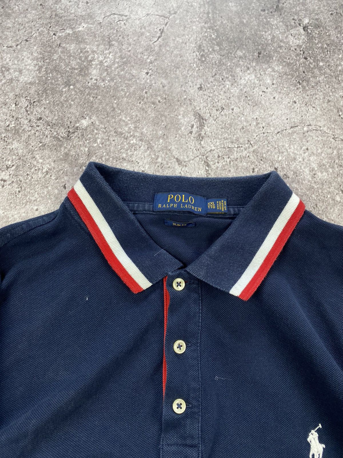 Polo Ralph Lauren × Vintage Vintage 2000s Polo Ralph Lauren Striped Polo Shirt XL-XXL Size US XXL / EU 58 / 5 - 5 Thumbnail