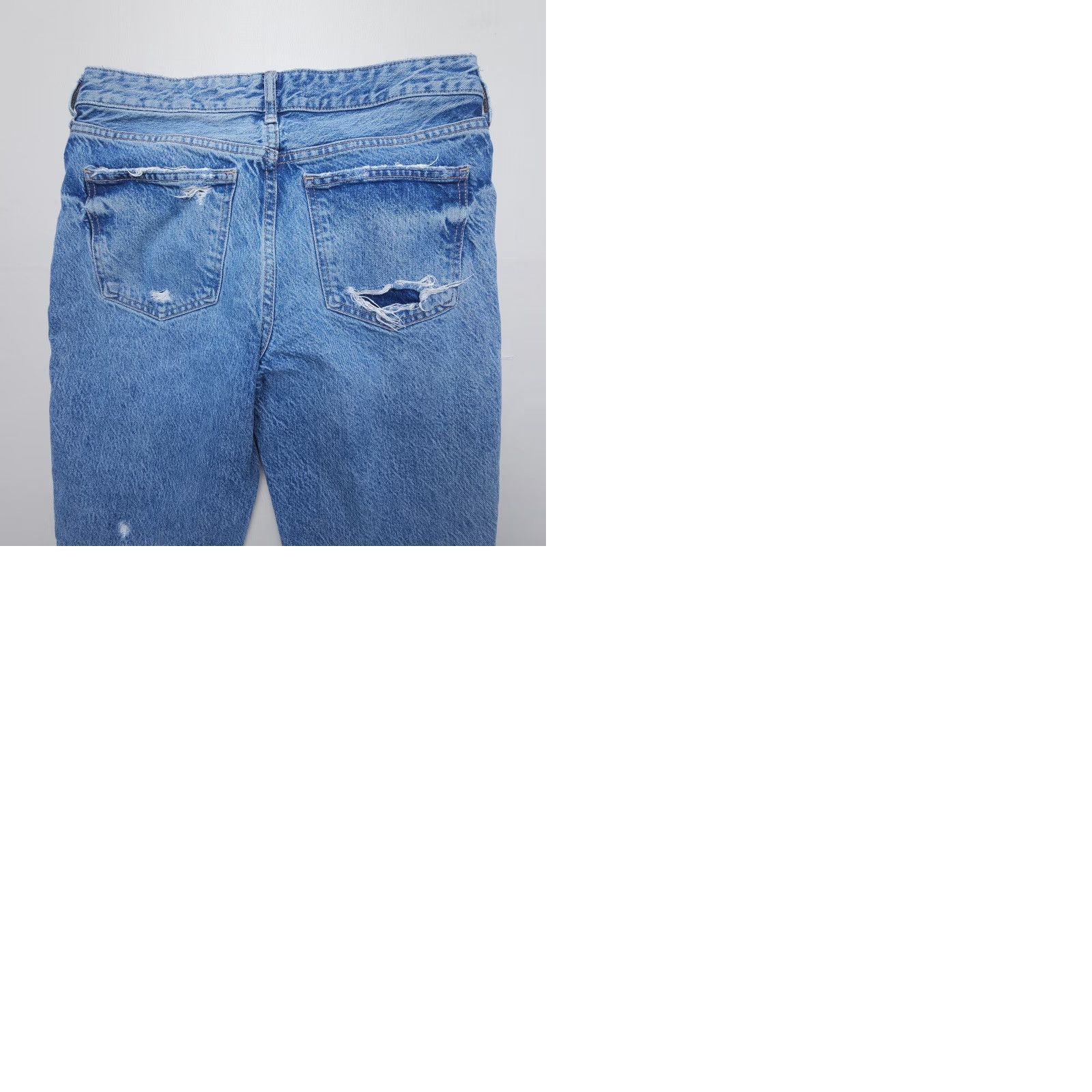 Free People Free People We The Free Distressed Crop Jeans Womens 31 x 25 Button Fly Denim Size 24" / US 00 / IT 34 - 9 Thumbnail