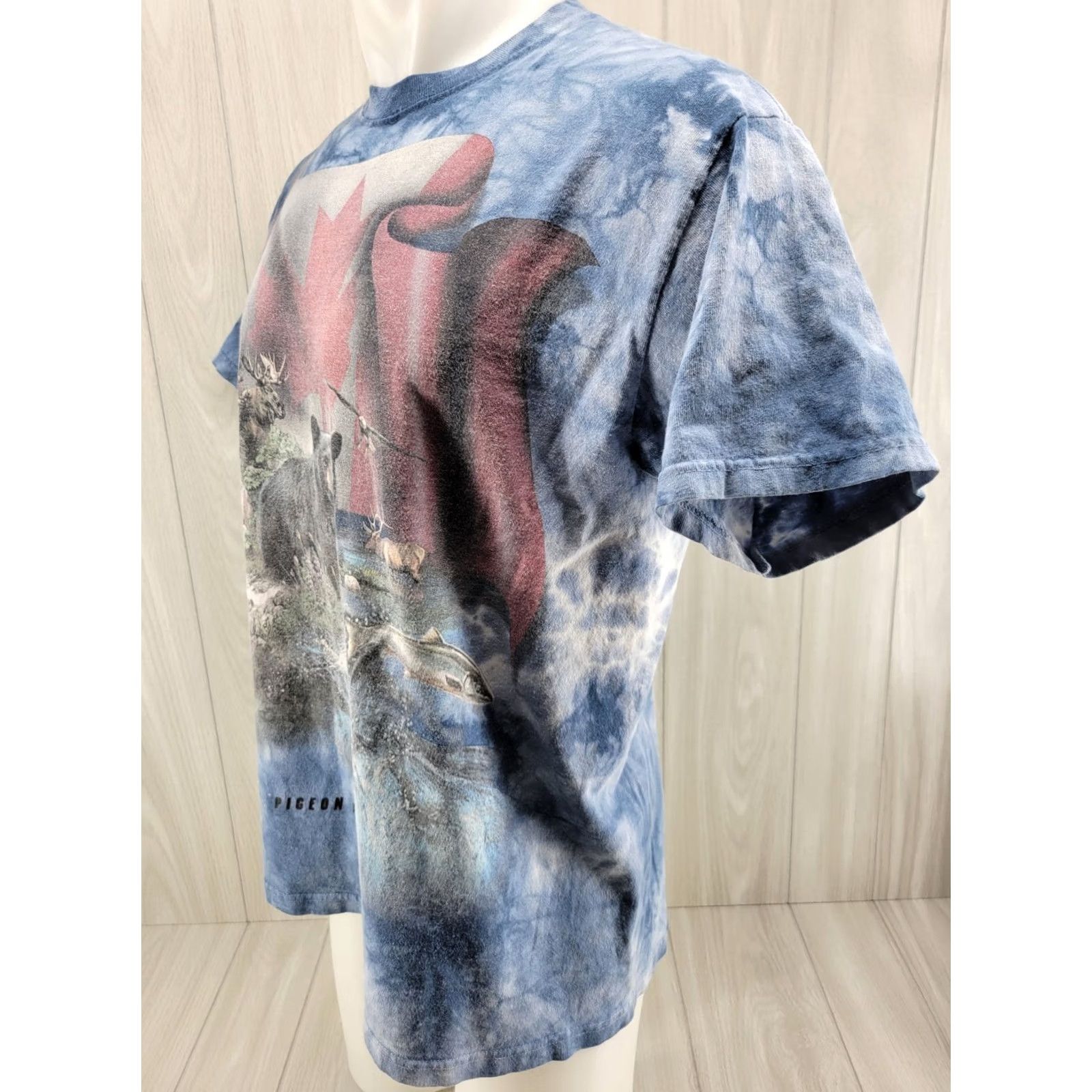 The Mountain The Mountain Dye T Shirt Black Bear Canada Mens L Blue Graphic Tee Short Sleeve Crew Neck 100% Cotton Forge TN Vintage: No Size US L / EU 52-54 / 3 - 3 Thumbnail