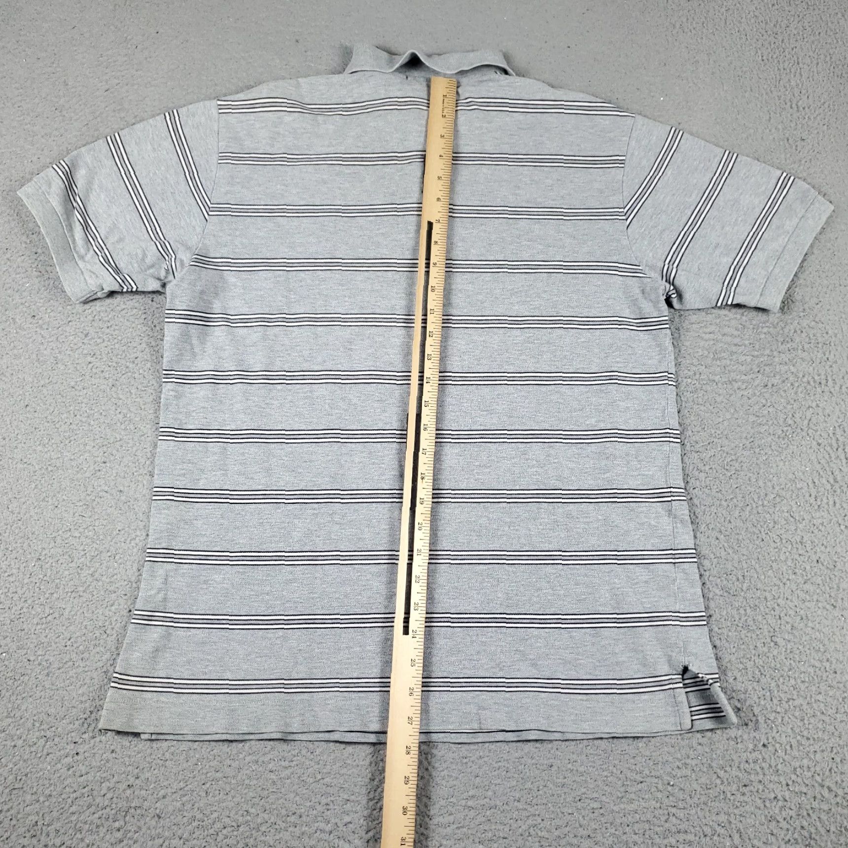 Nautica Nautica Polo Shirt Mens Medium Gray Striped Casual Short Sleeve Size US M / EU 48-50 / 2 - 4 Thumbnail