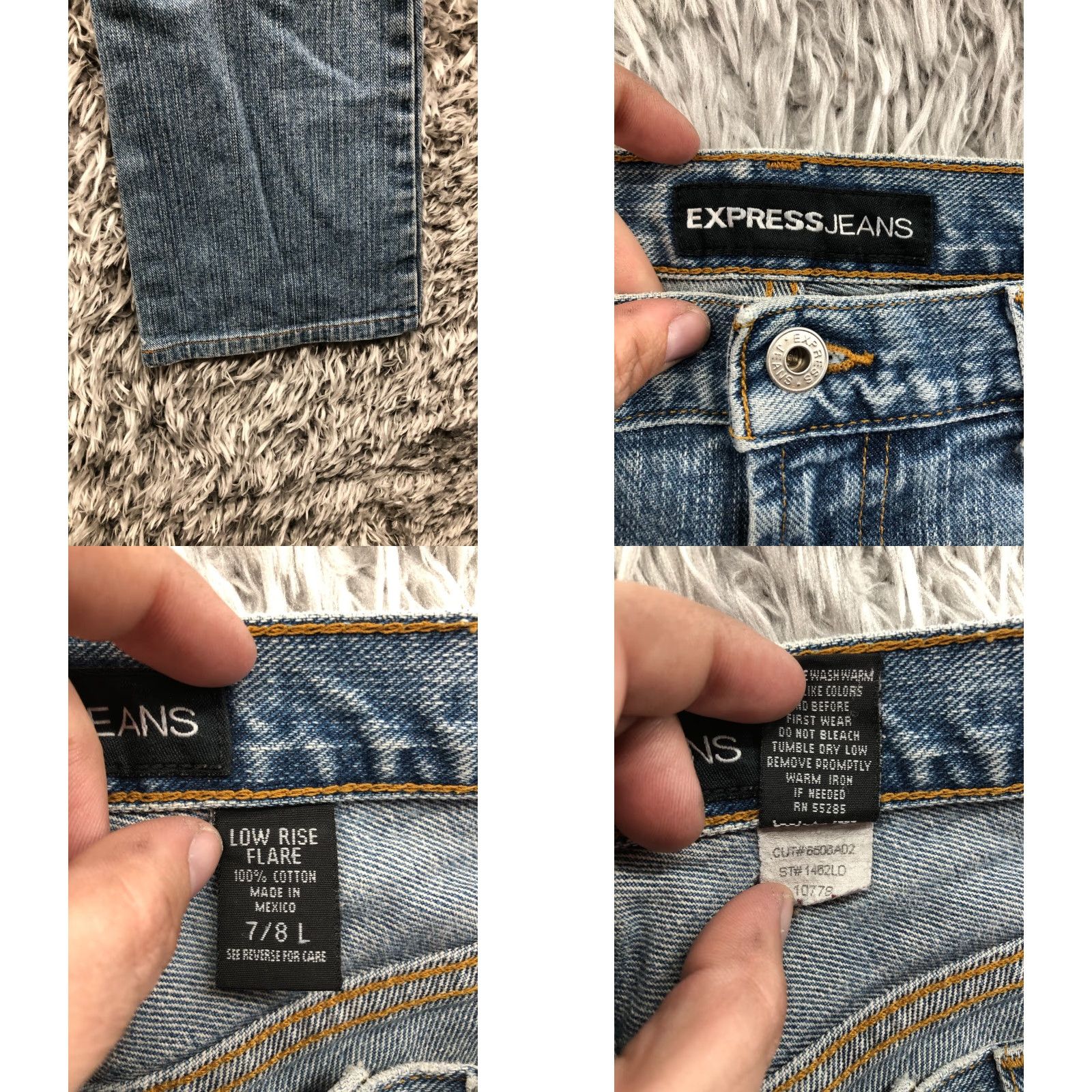 Express Express Jeans Size 7 Juniors Medium Wash Blue Denim Flared Size 28" / US 6 / IT 42 - 8 Thumbnail