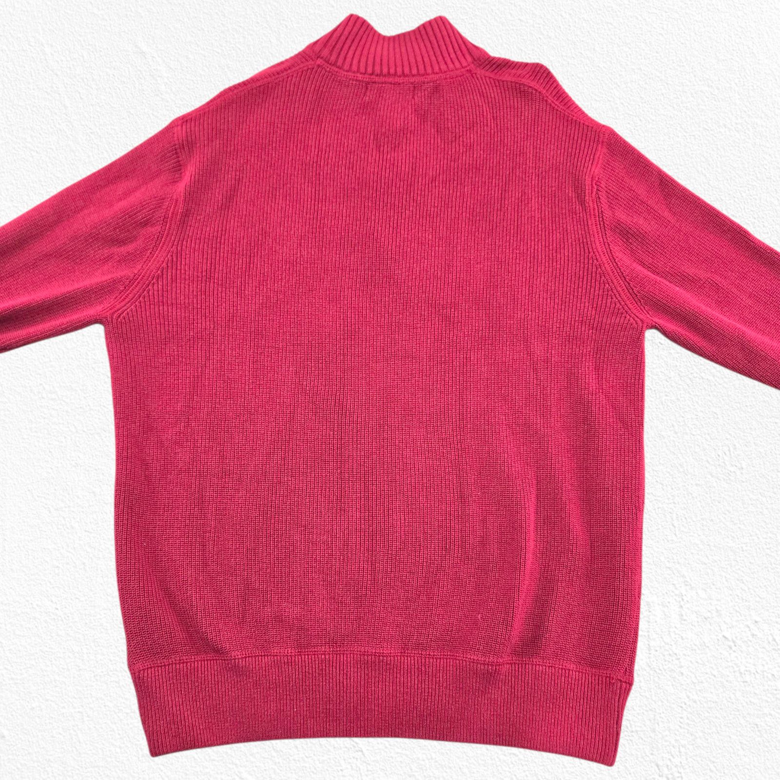 Eddie Bauer Eddie Bauer Red Half Zip Striped Knit Sweater Size Large Size US L / EU 52-54 / 3 - 13 Thumbnail