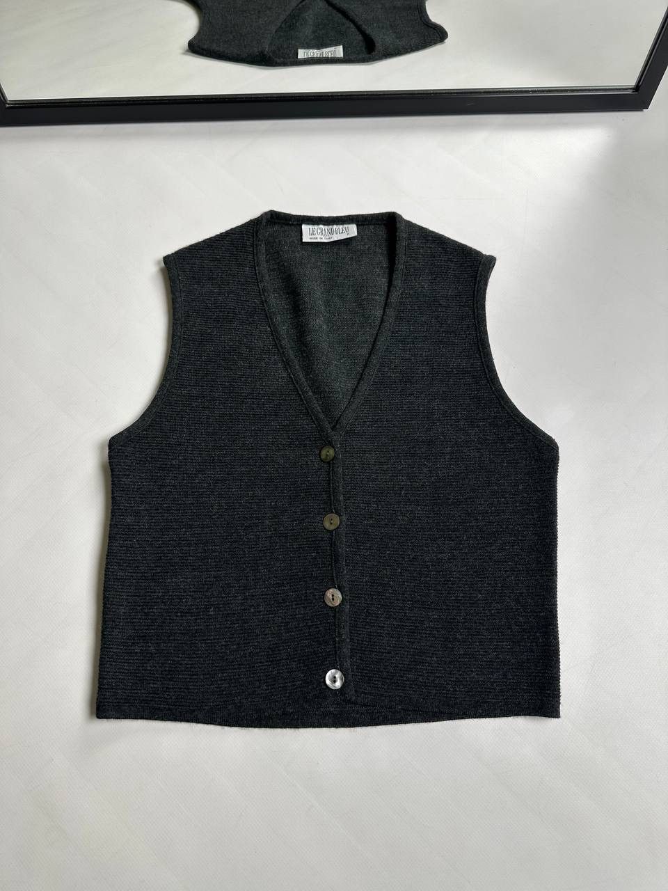 Le Grande Bleu (L.G.B.) Archive LGB Womens Cashmere Croped Cardigan Japanese Gothic Size S / US 4 / IT 40 - 1 Thumbnail