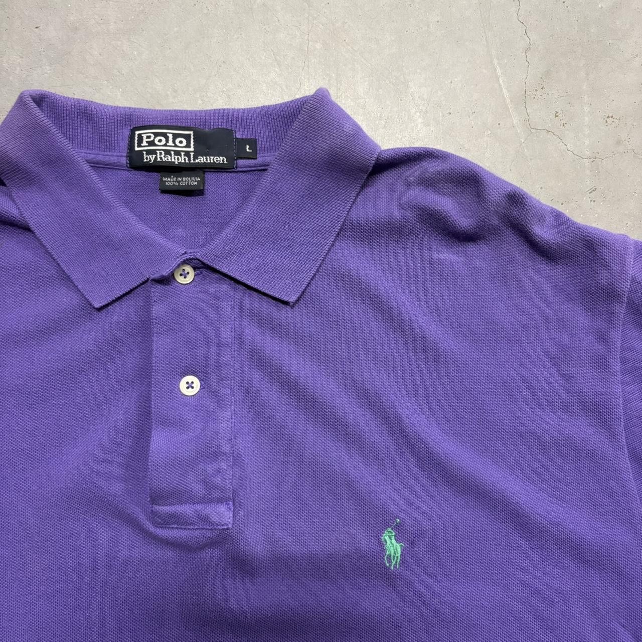 Polo Ralph Lauren × Vintage Crazy Vintage Y2K/2000s Purple Polo Ralph Lauren Polo Short! Size US L / EU 52-54 / 3 - 2 Thumbnail