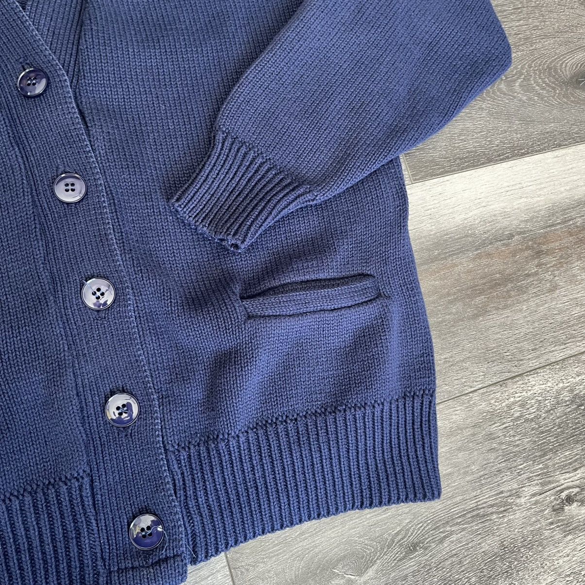 J.Crew × Vintage Vintage 80s J. Crew Outfitters Blank Cotton Sweater Cardigan Size L / US 10 / IT 46 - 3 Thumbnail