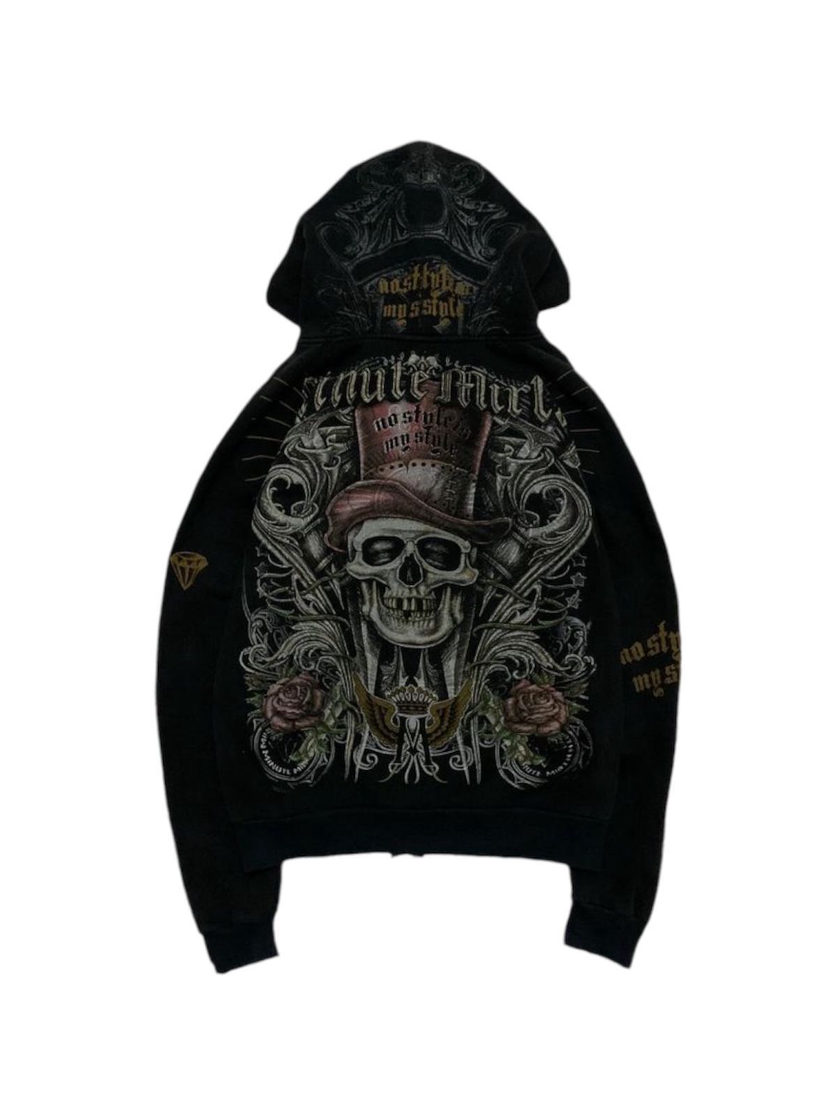 20471120 × Affliction × Beauty Beast Minute Mirth Skulls Grunge Affliction Style Size US M / EU 48-50 / 2 - 2 Thumbnail