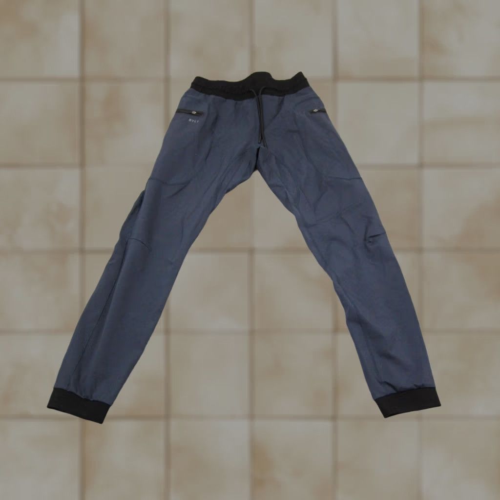 Asics BYLT Pants Mens Medium Blue Jogger Tapered Zip Mid Length Athletic Pants Size US 31 - 1 Thumbnail