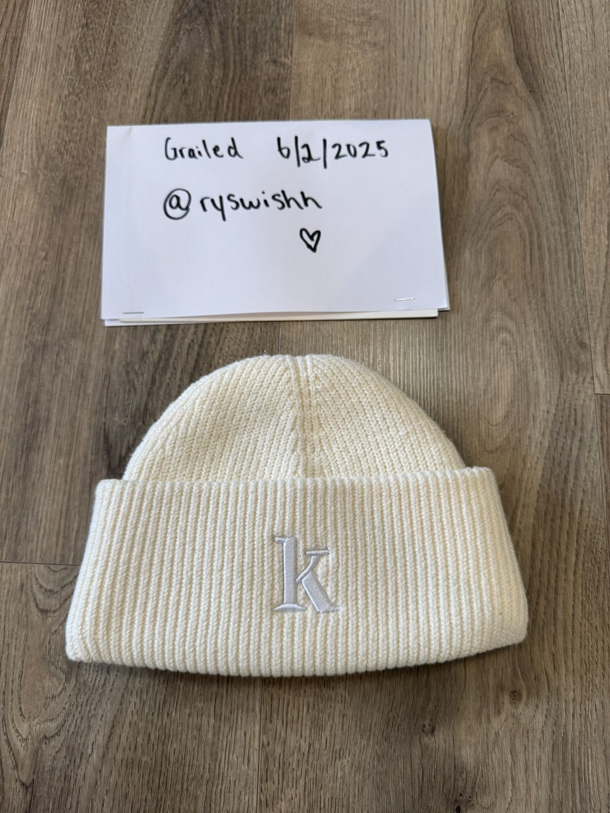 Kith Kith Serif Tan Beanie Size ONE SIZE - 1 Thumbnail