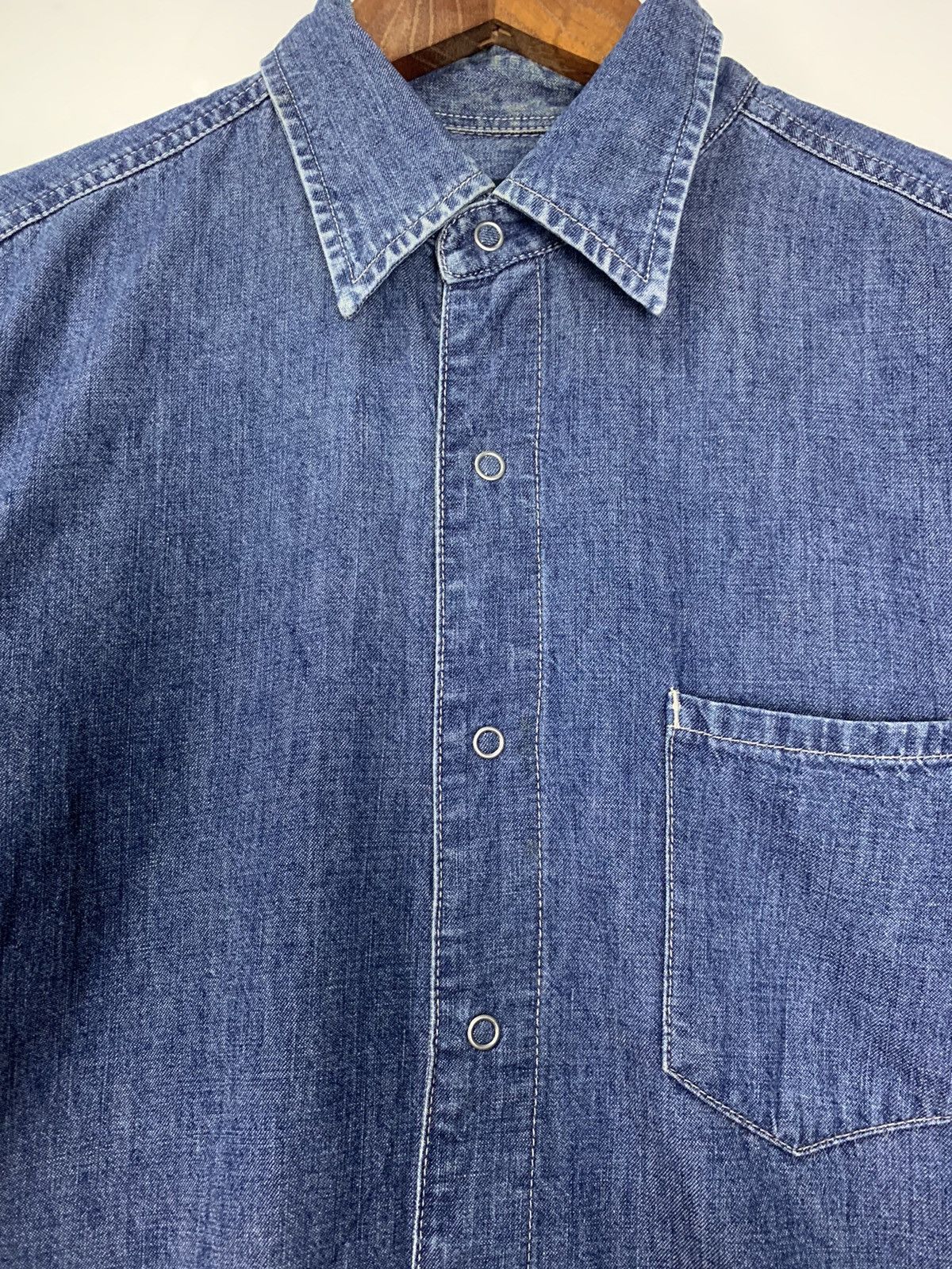 Uniqlo × Vintage Vintage Uniqlo clip button denim shirt Size US M / EU 48-50 / 2 - 8 Thumbnail