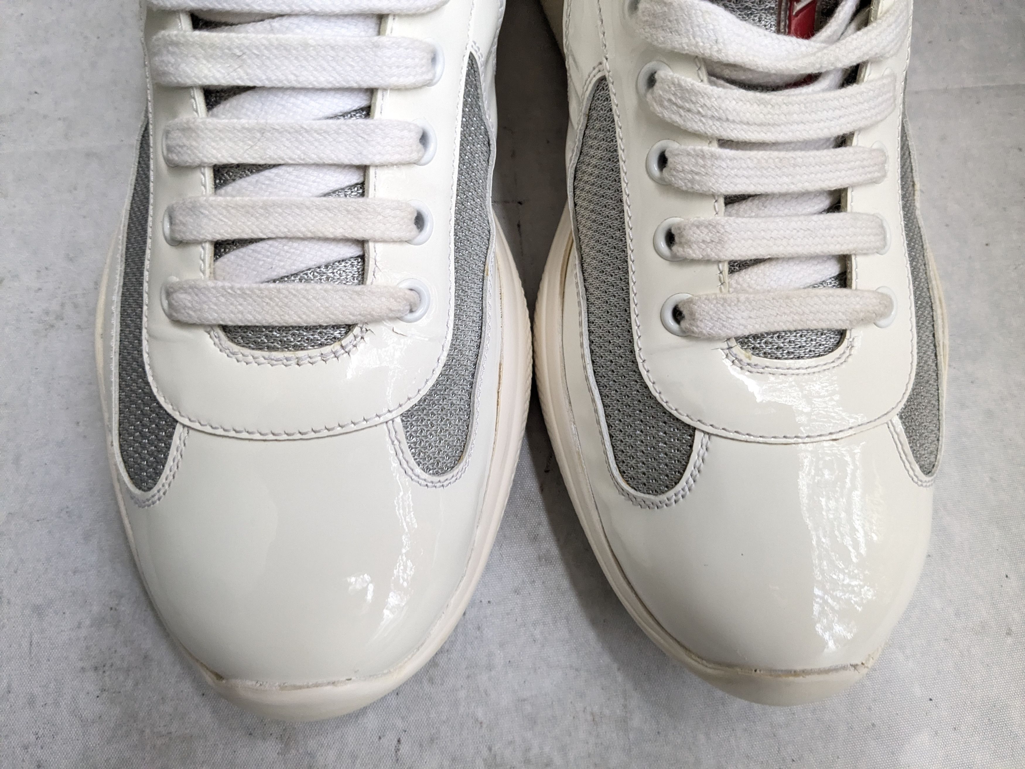 Prada Prada America's Cup Sneakers White Patent Leather 9 Low Size US 9 / EU 42 - 3 Thumbnail