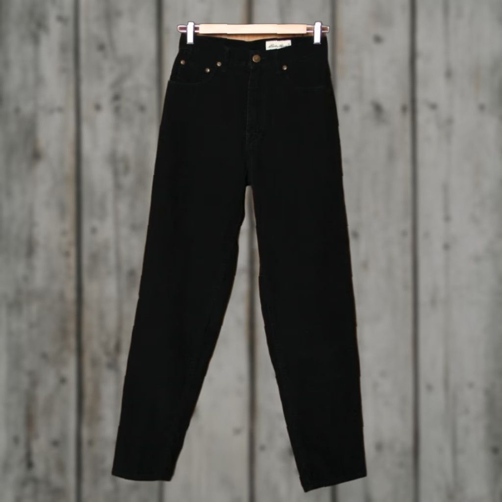 Eddie Bauer VINTAGE Eddie Bauer Tapered High-Rise Black Corduroy Pants Sz. 6 (Measure 25x30) Womens Size 42" / US 20 - 1 Thumbnail