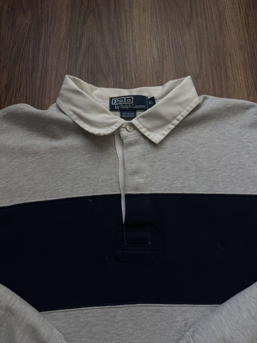 Polo Ralph Lauren Vintage 90s Polo Ralph Lauren LS Rugby Polo Sweater Size XL Size US XL / EU 56 / 4 - 3 Thumbnail