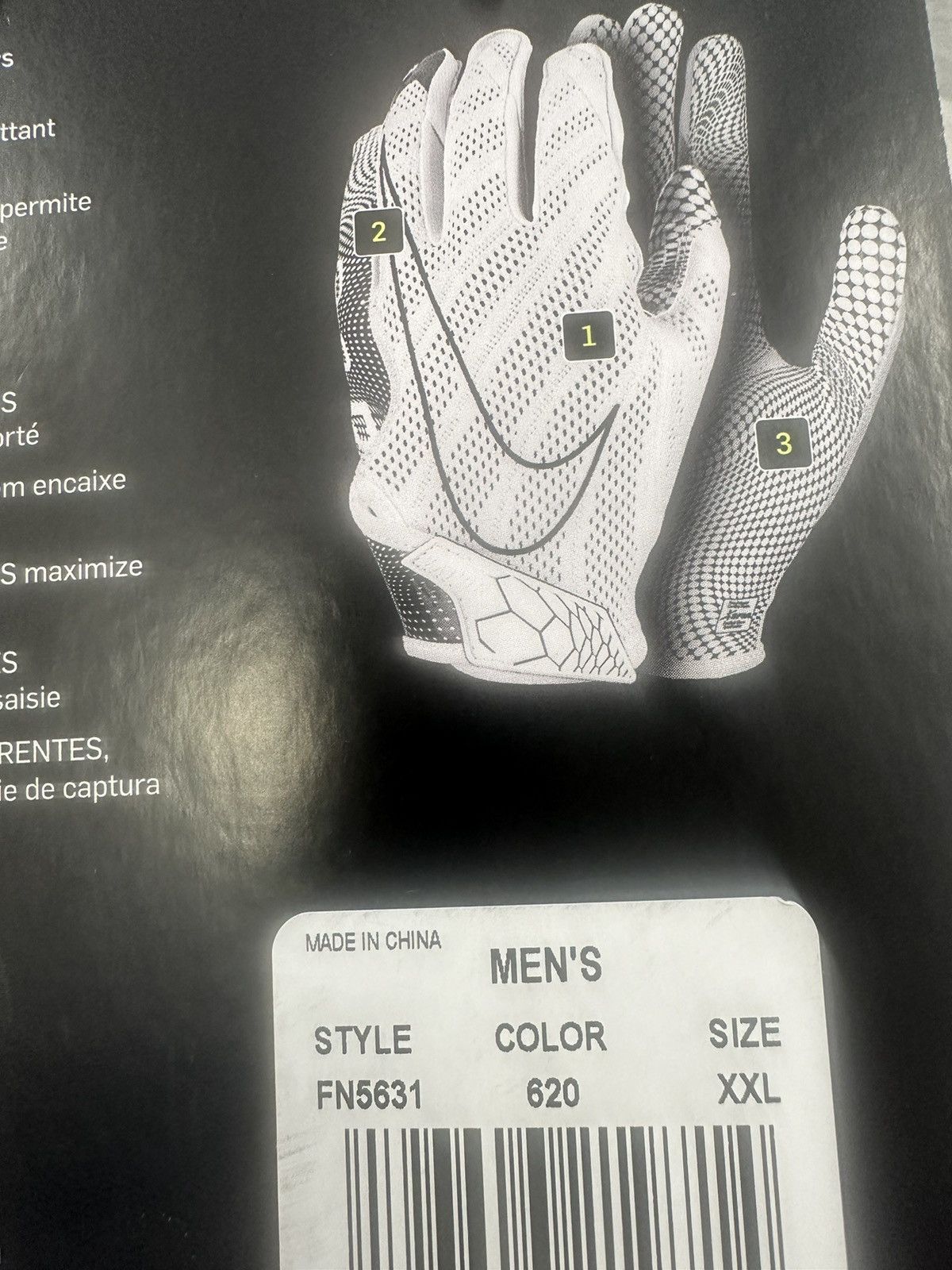 Nike New Nike Vapor Knit Washington State Cougars Football Gloves Size ONE SIZE - 3 Thumbnail