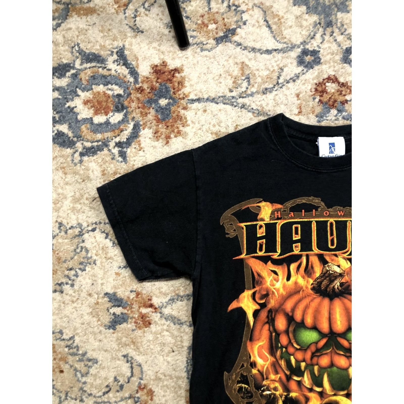 Vintage Kings Island Halloween Haunt Shirt Mens Small Black Cedar Fair T-Shirt Size US S / EU 44-46 / 1 - 3 Thumbnail