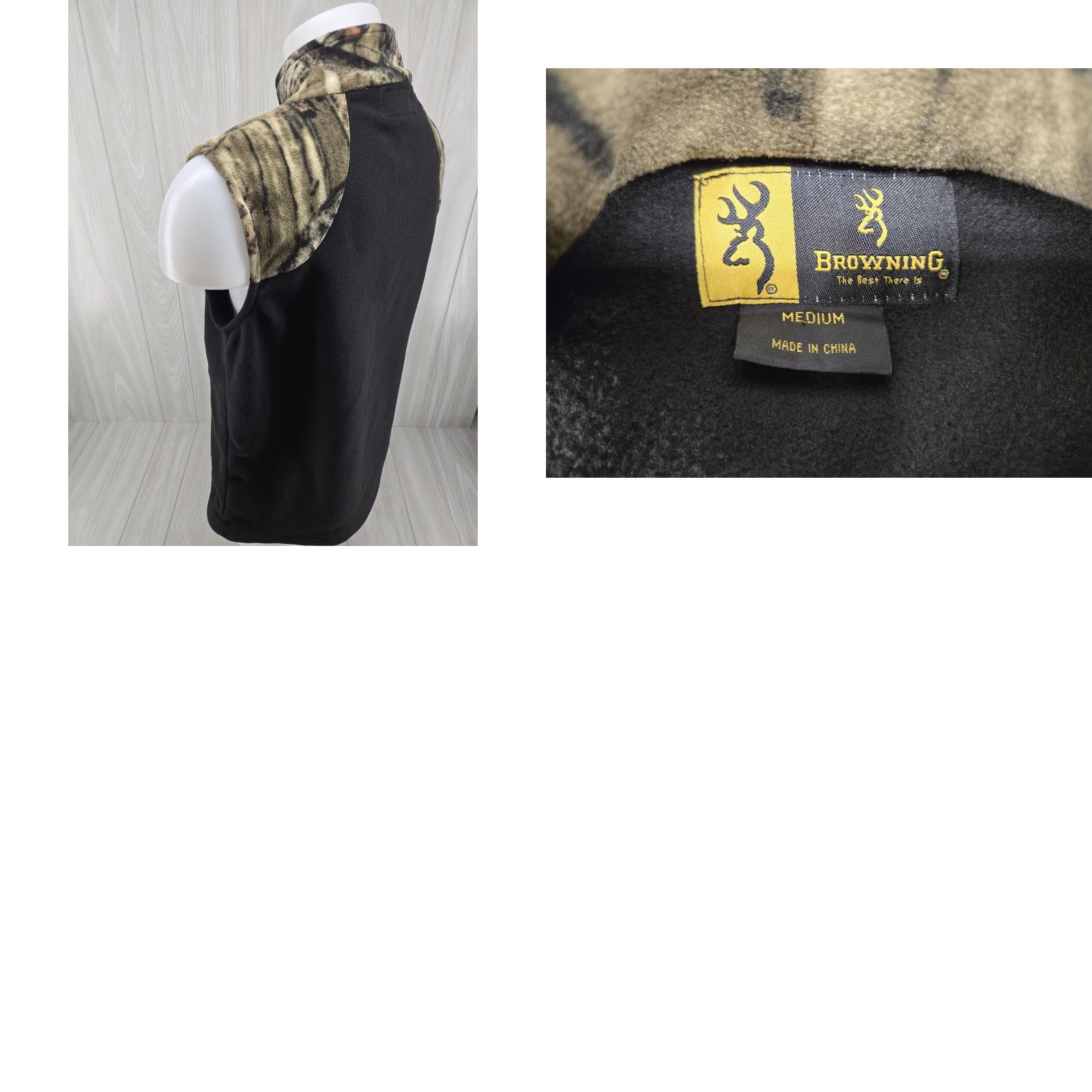 Vintage Browning Fleece Vest Men’s Medium Outdoors Hunting Black Camo Vest Mens Size US M / EU 48-50 / 2 - 9 Thumbnail