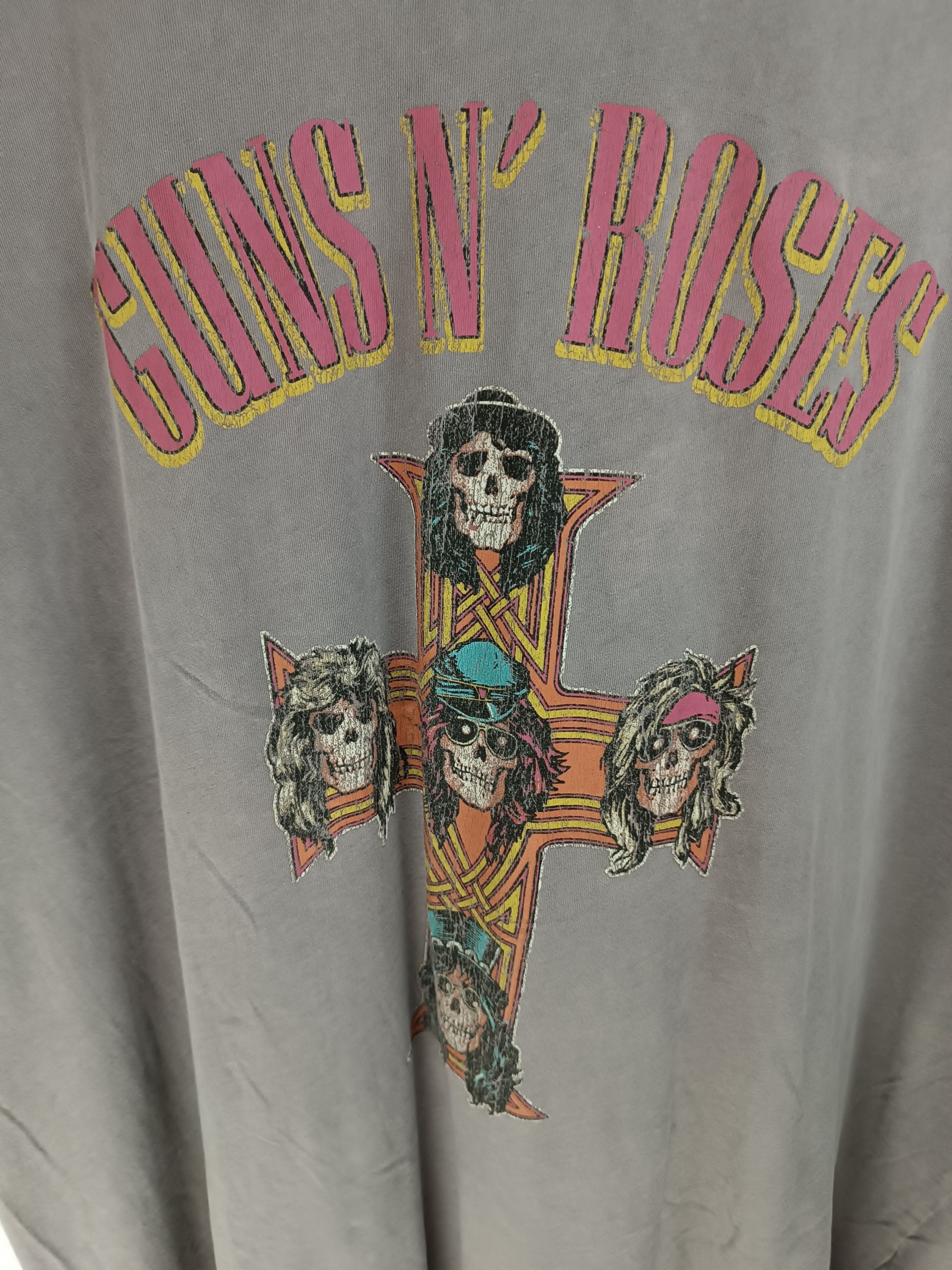 Band Tees VINTAGE GUNS N' ROSES CROSS FADED TE motley acdc metallica Size US XXL / EU 58 / 5 - 9 Thumbnail