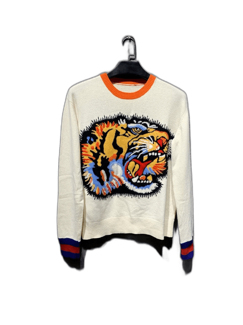 Gucci Gucci classic tiger head knit sweater