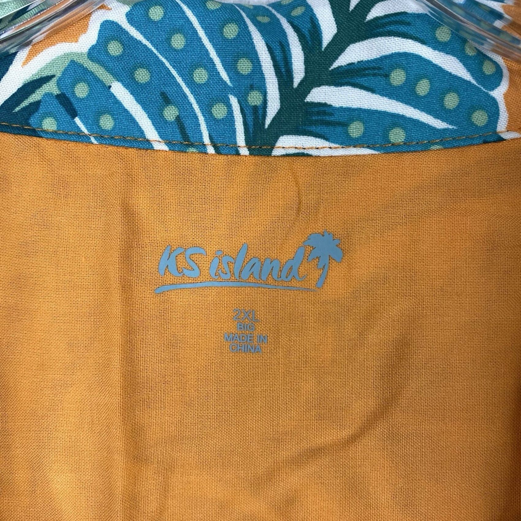 Vintage KS Island Shirt Mens 2XL Orange Hawaiian Floral Short Sleeve Button Up Collared Casual Size US XXL / EU 58 / 5 - 4 Thumbnail