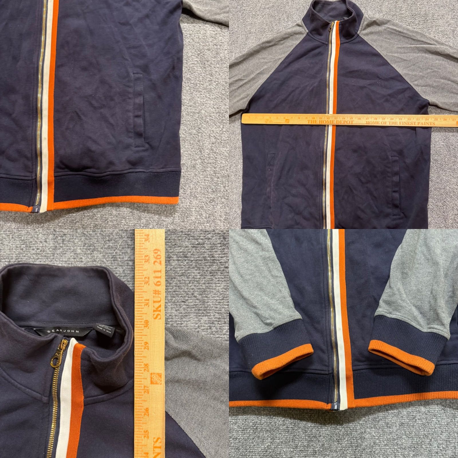 Vintage VINTAGE Sean John Full-zip Jacket Men 2XL Navy Blue Striped Y2K Hip-hop Diddy Jacket Size US XXL / EU 58 / 5 - 8 Thumbnail