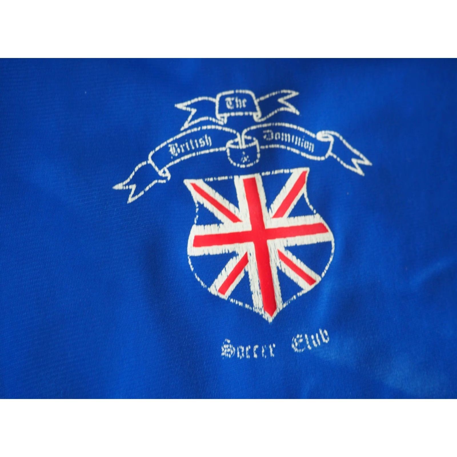 Vintage VTG 80s British Dominion Soccer Club Union Jack Blue Zip Track Jacket Mens M Size US M / EU 48-50 / 2 - 7 Thumbnail