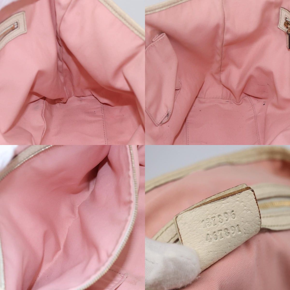 Gucci GUCCI GG Canvas Sherry Line Tote Bag Pink Gold Size ONE SIZE - 12 Thumbnail