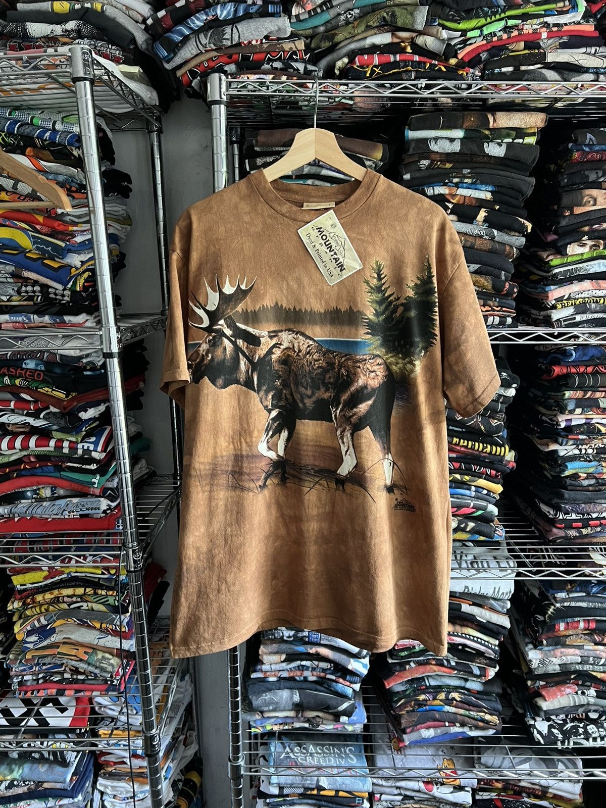 The Mountain 1999 Moose Animal Nature Tie Dye Art Tee Size US L / EU 52-54 / 3 - 1 Thumbnail