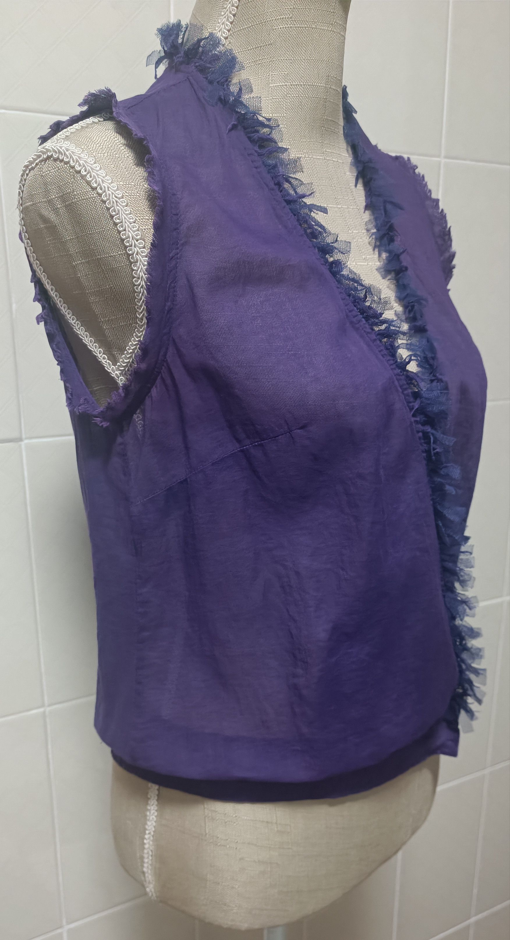 Jean Paul Gaultier Purple blouse with fringes Size M / US 6-8 / IT 42-44 - 3 Thumbnail