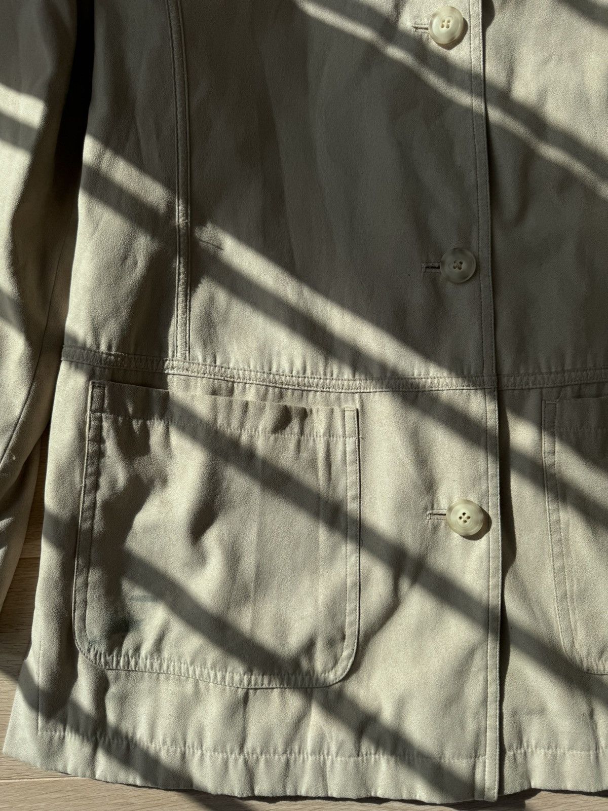 Vintage Suede beige coat for layering Size L / US 10 / IT 46 - 8 Thumbnail