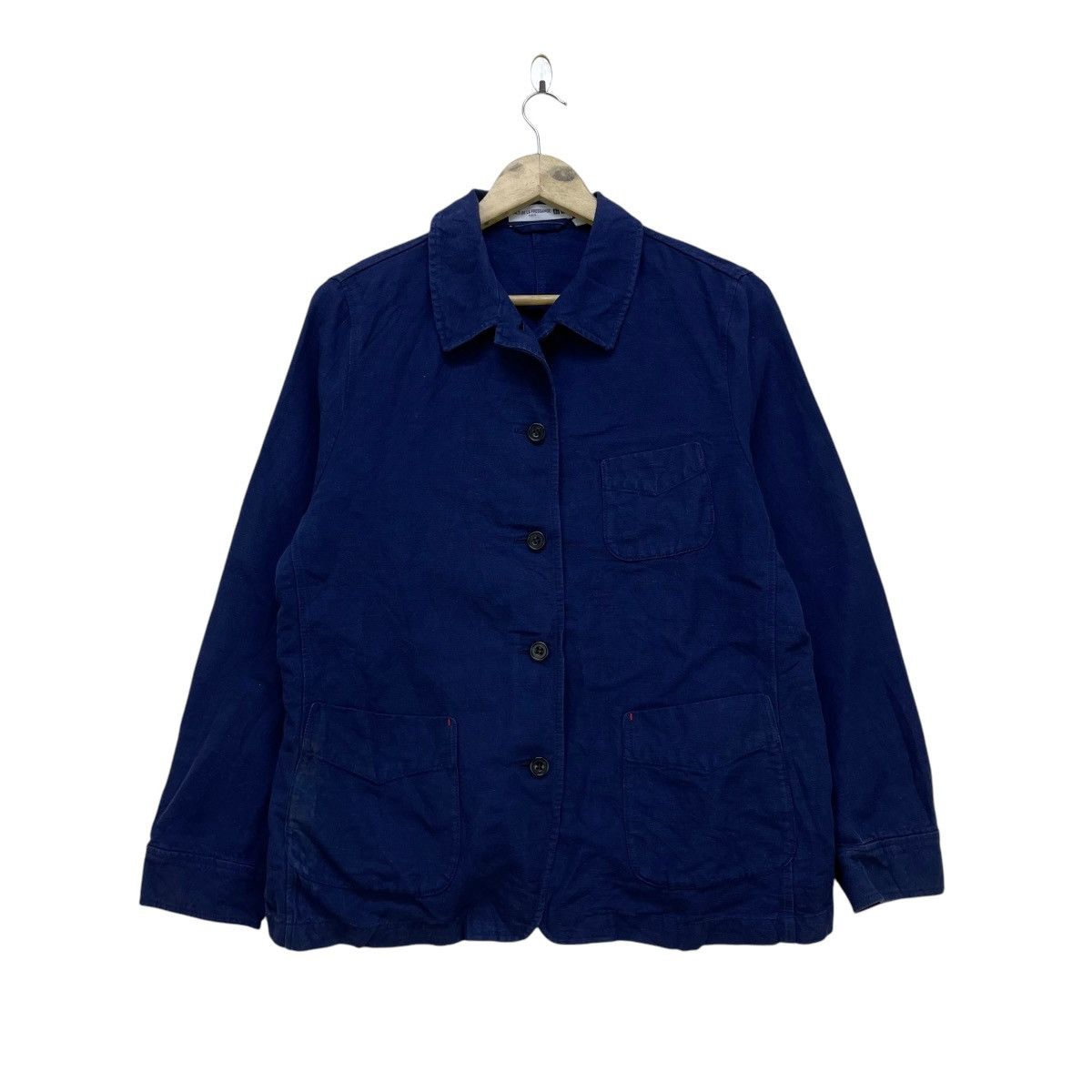 Indigo × Vintage Italian Designer Ines De La Fressance Indigo Jacket Size L / US 10 / IT 46 - 1 Thumbnail