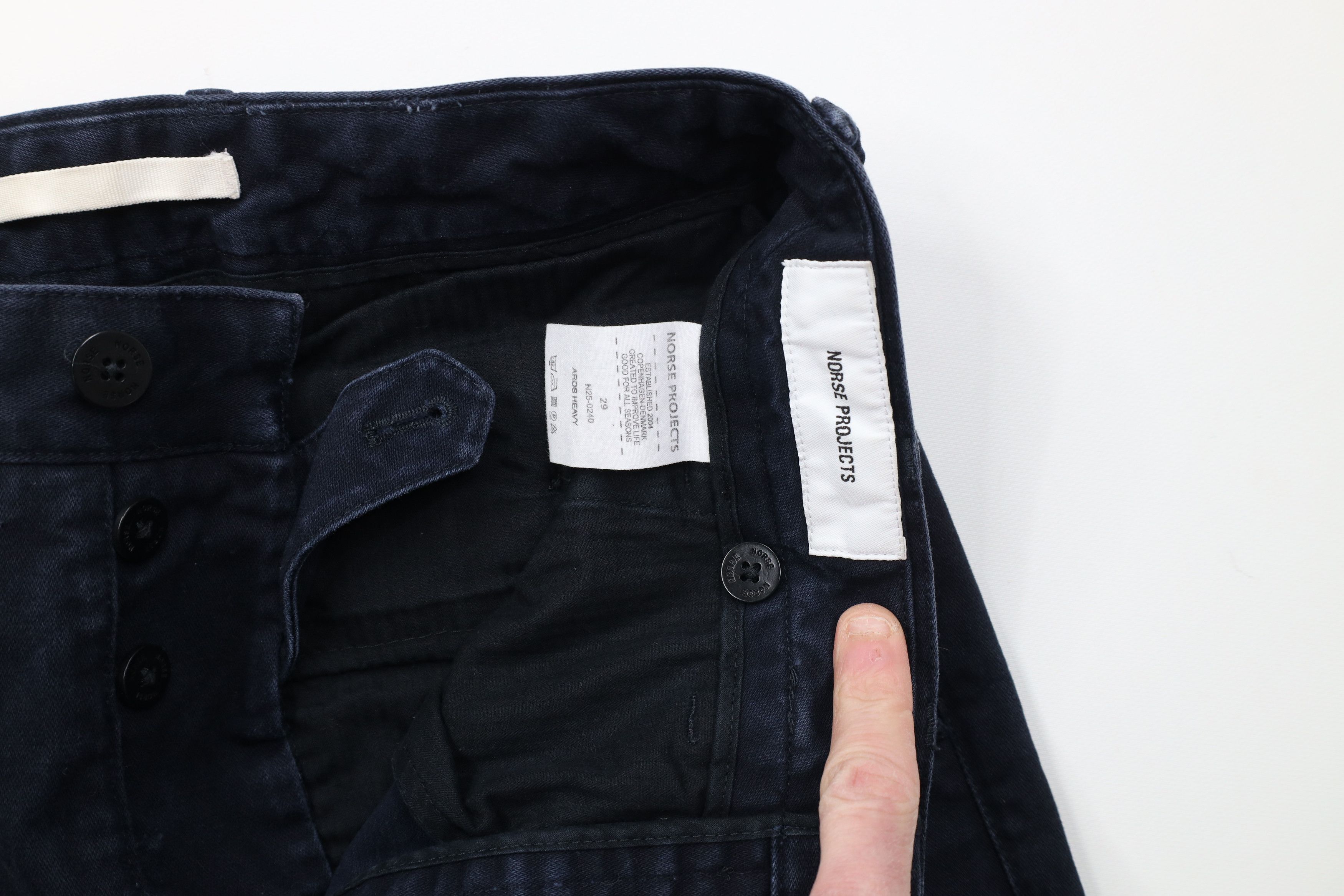 Norse Projects Norse Projects Heavy Aros Button Fly Canvas Pants Blue Size US 29 - 11 Thumbnail