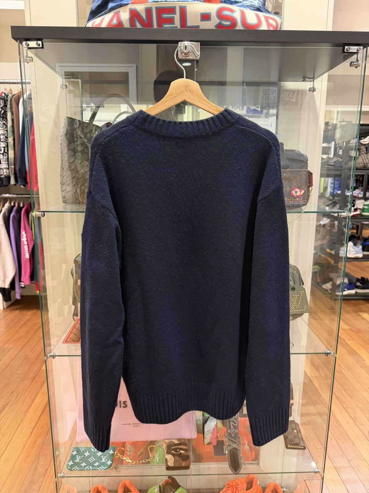 Moncler Moncler Gircollo Tricot Cashmere Sweater - Dark Blue Size US L / EU 52-54 / 3 - 2 Thumbnail