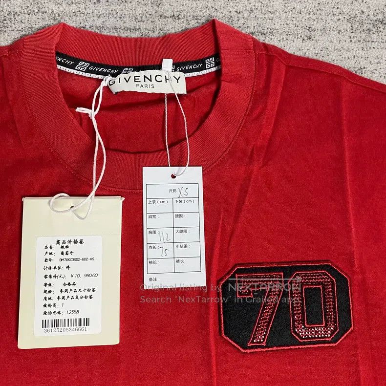 Givenchy Givenchy Red Signed Heart Rhinestone Short Sleeve Size US XS / EU 42 / 0 - 2 Thumbnail