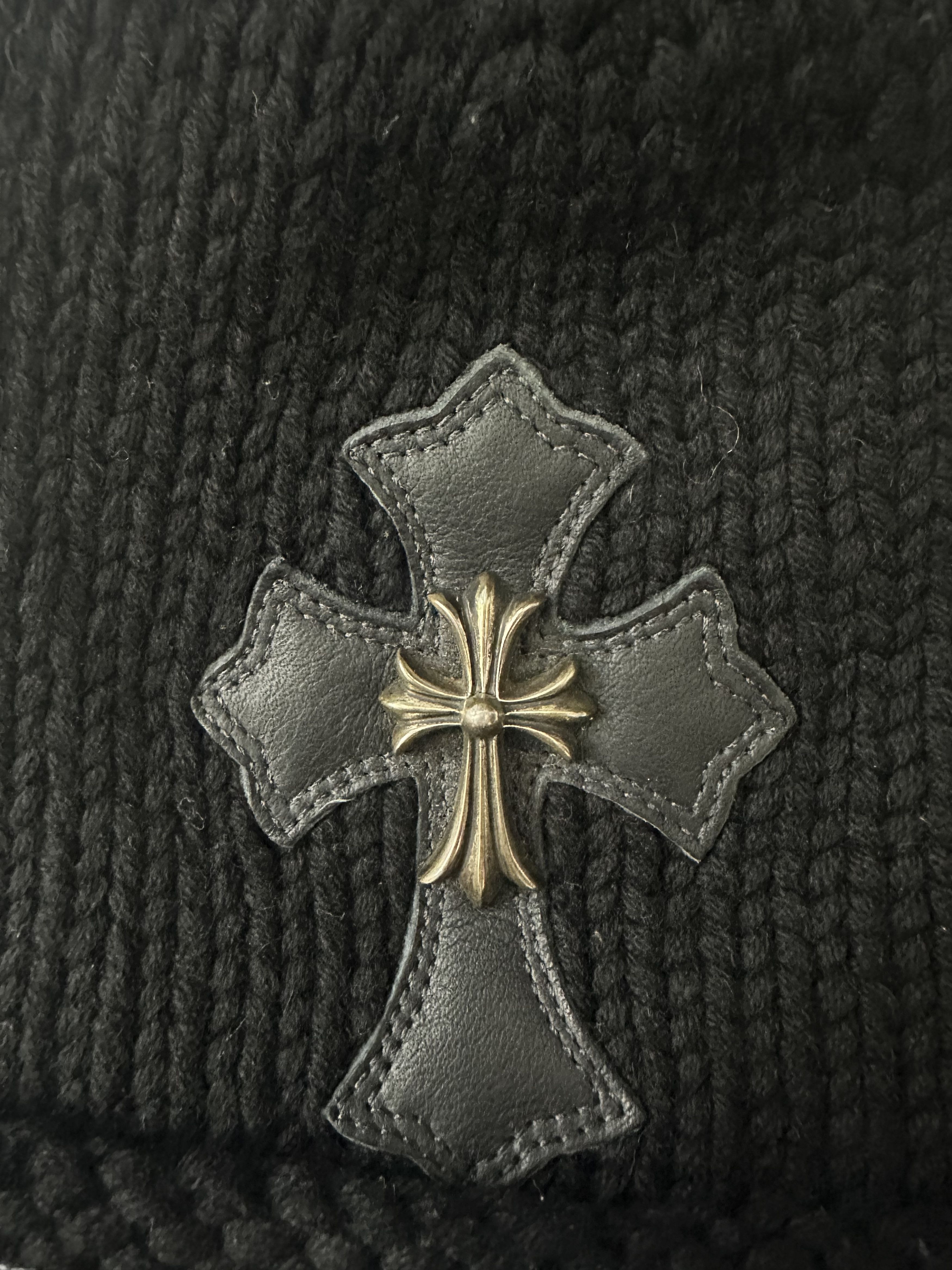 Chrome Hearts Chrome Hearts Vintage Cross Patch Cashmere Beanie Size ONE SIZE - 2 Thumbnail