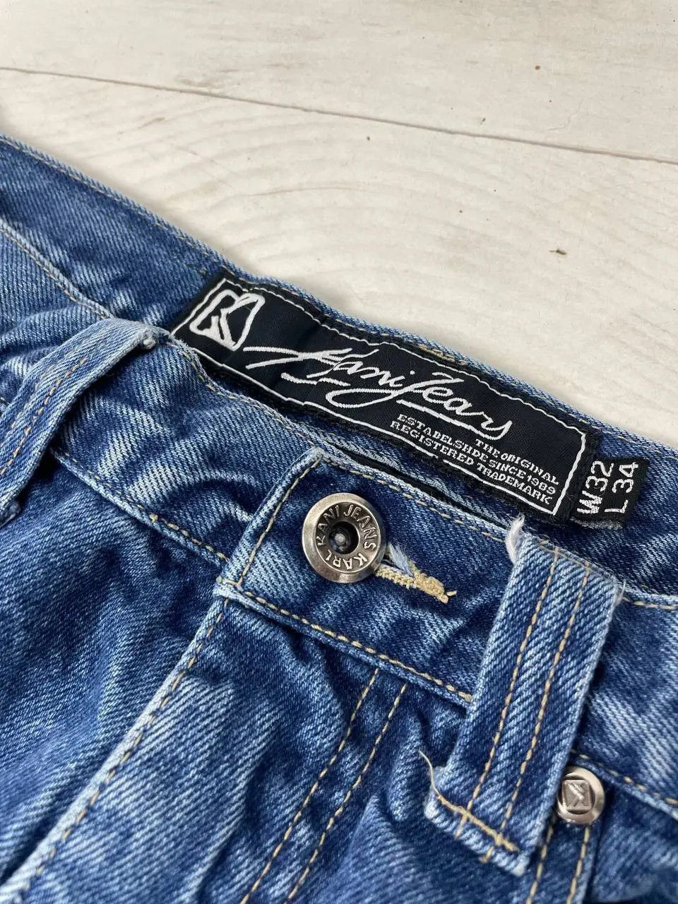 Karl Kani Vintage Karl Kani Denim Baggy Jeans Rap Big Logo 90s Size US 32 / EU 48 - 11 Thumbnail