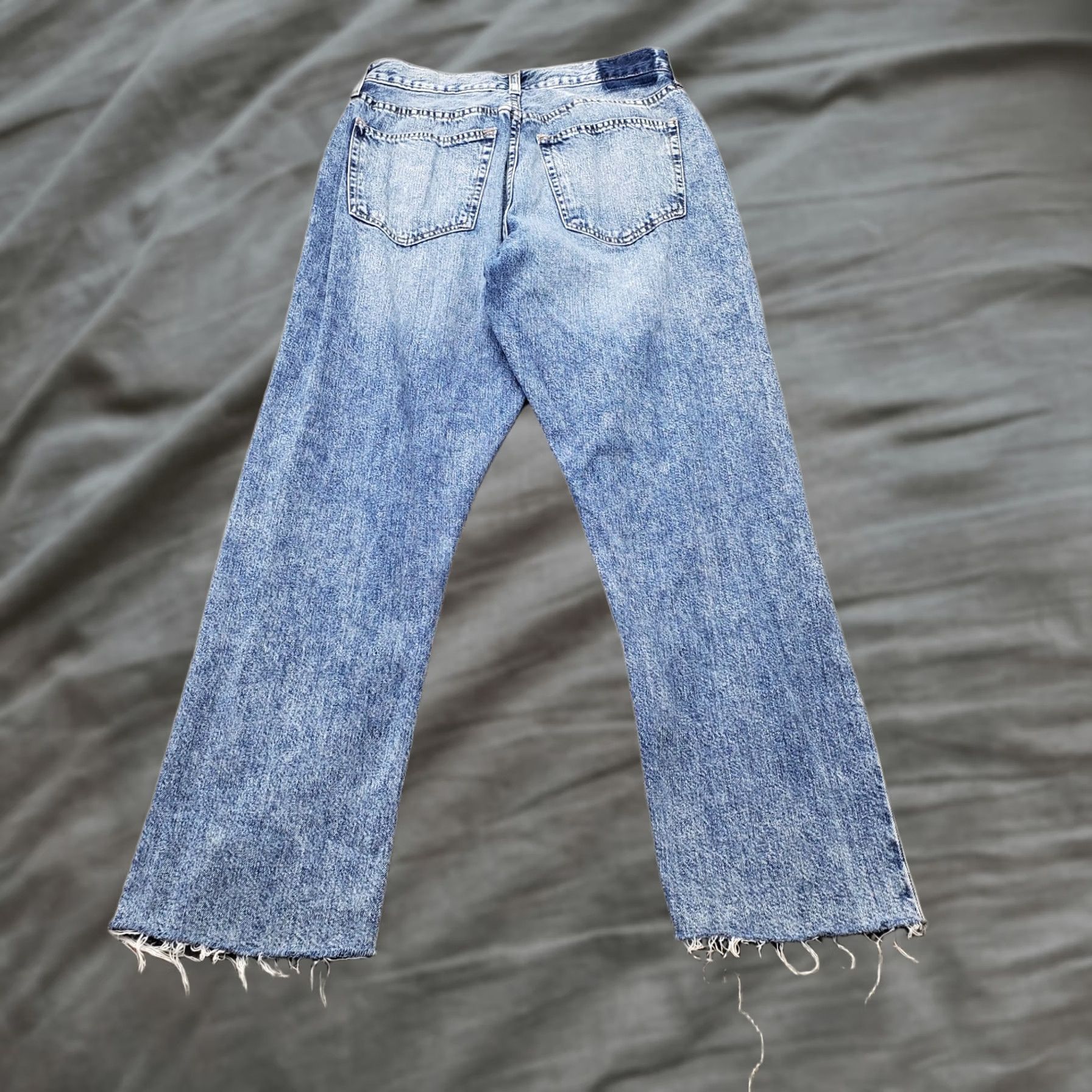 Vintage Aero Womens Jeans 4 Blue Denim High-Rise Skinny Leg Distressed Raw Hem Narrow Fit Jeans Size 27" / US 4 / IT 40 - 1 Thumbnail