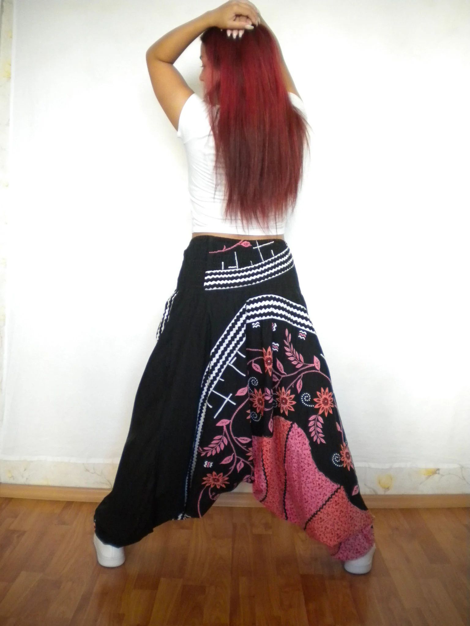 Other Y2K harem drop crotch oriental pants thai hippie pant OSFA Size 30" / US 8 / IT 44 - 5 Thumbnail