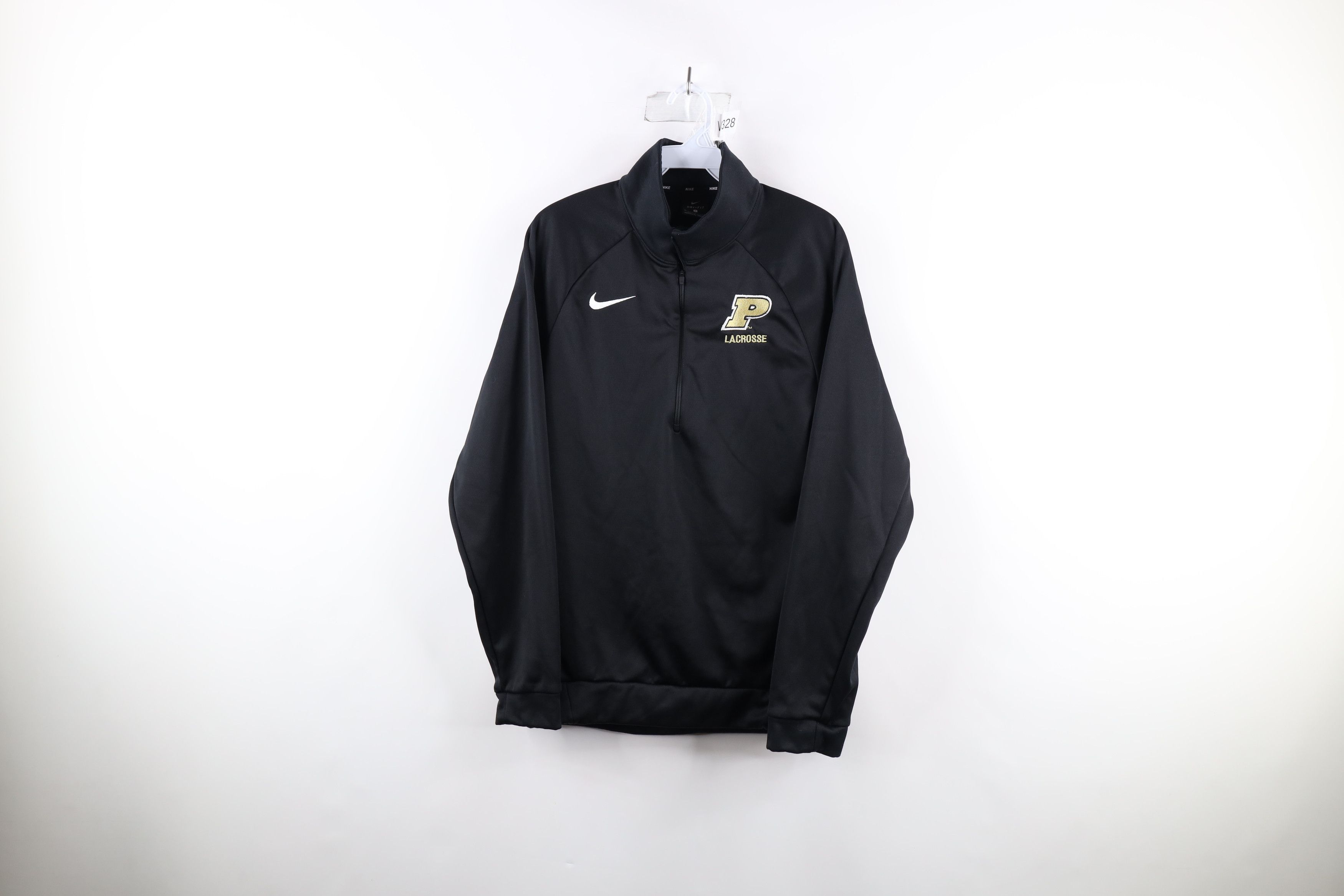 Nike Purdue University Lacrosse Half Zip Sweatshirt Black