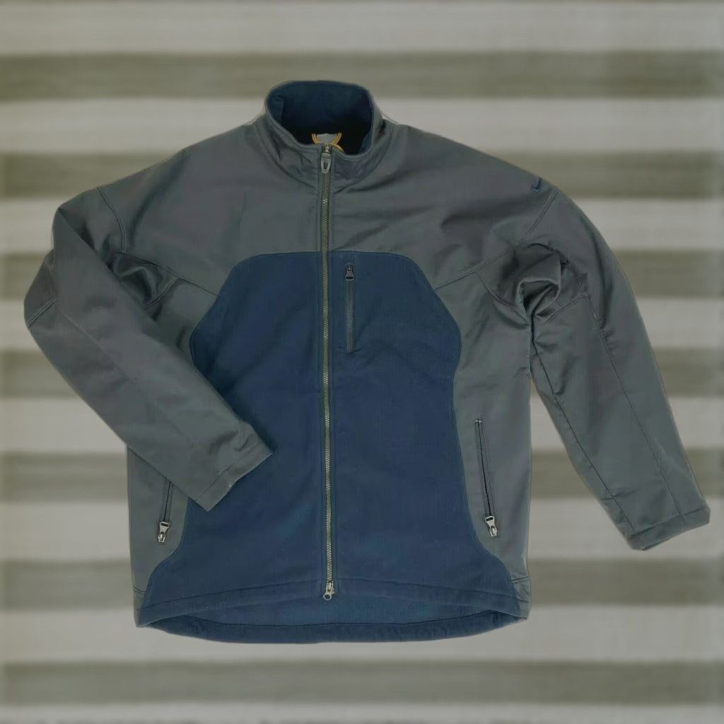 Nike Nike Vintage Fleece Full Zip Jacket Shirt Mens L Gray & Blue Y2K 90s Sports Logo Front Zip Size US L / EU 52-54 / 3 - 1 Thumbnail
