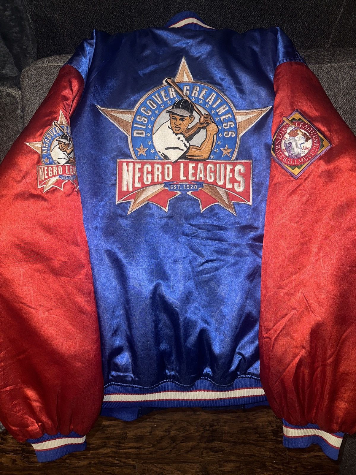 Vintage Vintage Negro league bomber jacket Size US XXL / EU 58 / 5 - 5 Thumbnail