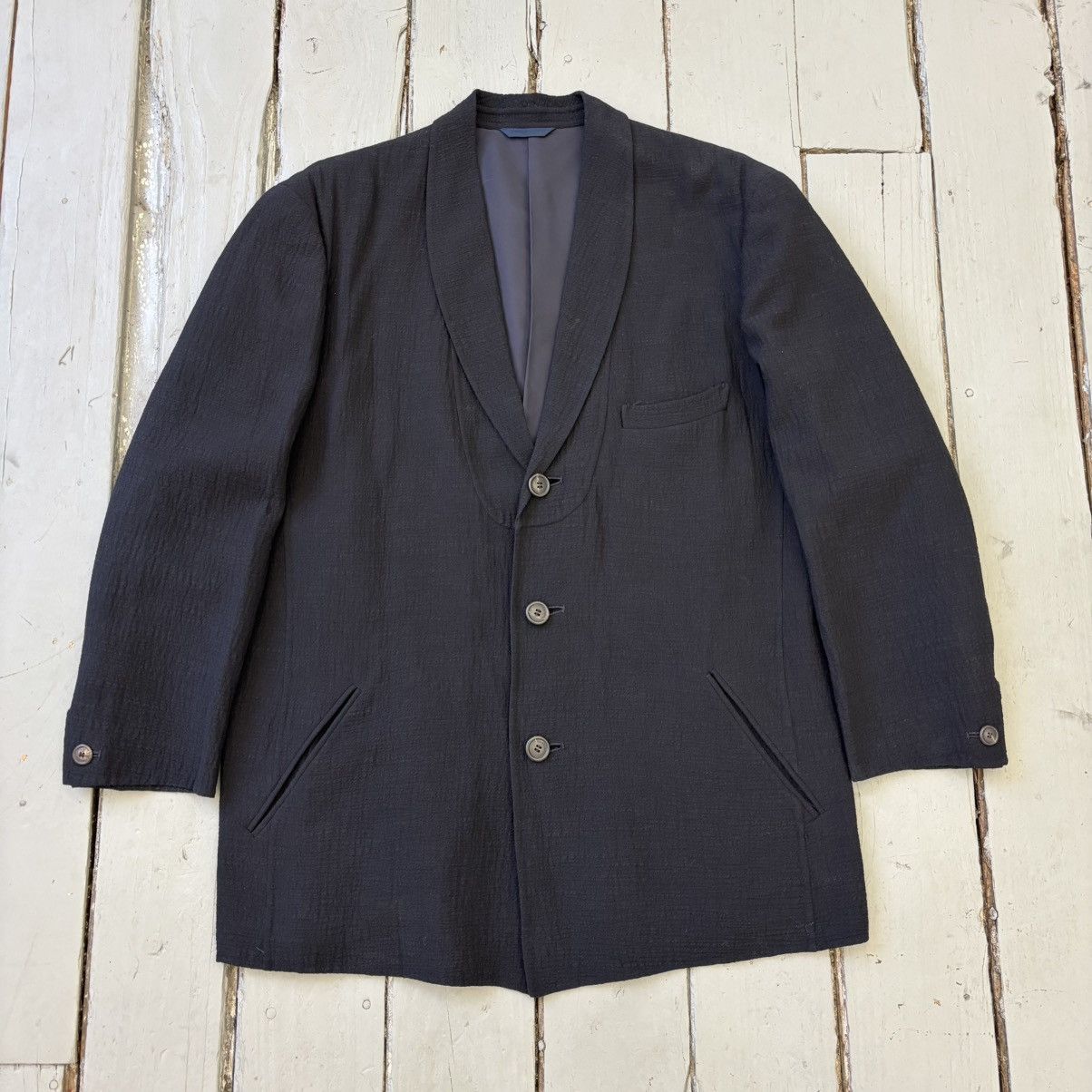 Issey Miyake Wool-Silk Crepe Jacket Size US XL / EU 56 / 4 - 3 Thumbnail