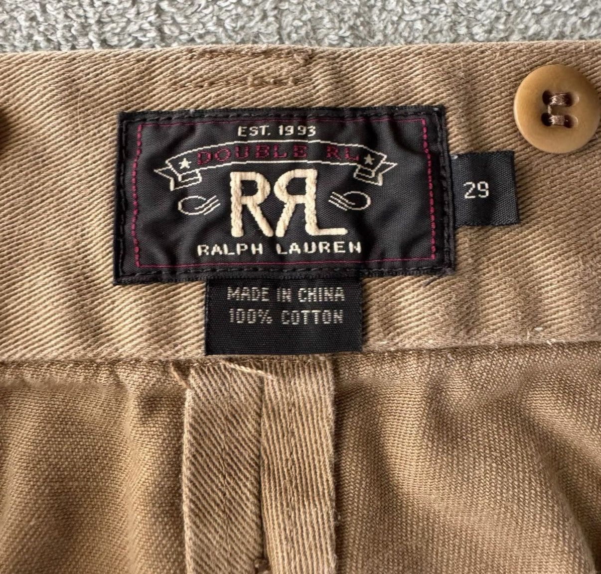 RRL Ralph Lauren RRL Ralph Lauren Double RL Khaki Military Pants K22 Size US 29 - 4 Thumbnail