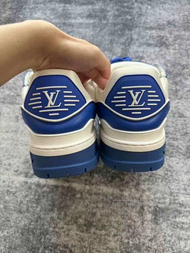 Louis Vuitton Louis Vuitton White Blue Trainer Sneakers. Size US 9 / EU 42 - 5 Thumbnail