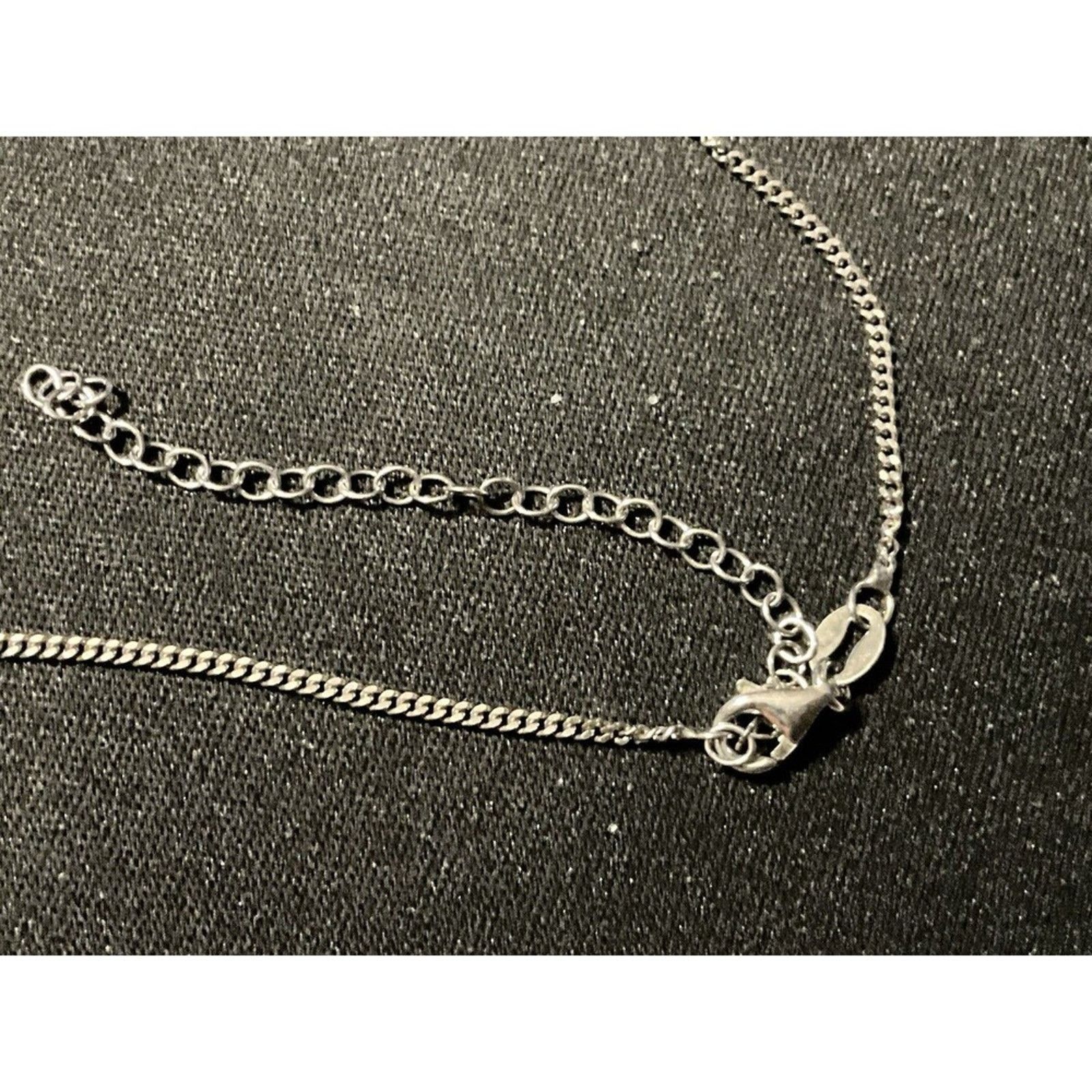 Other 925 Teardrop AM Diamond Necklace & Post Earrings 16in Chain Size ONE SIZE - 7 Thumbnail
