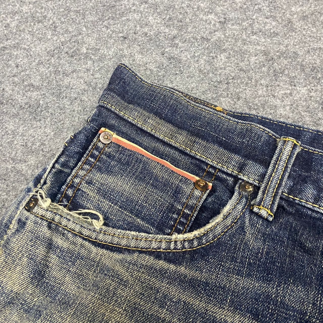 Edwin Vintage Edwin Selvedge Redline Distressed Denim Size US 31 - 11 Thumbnail