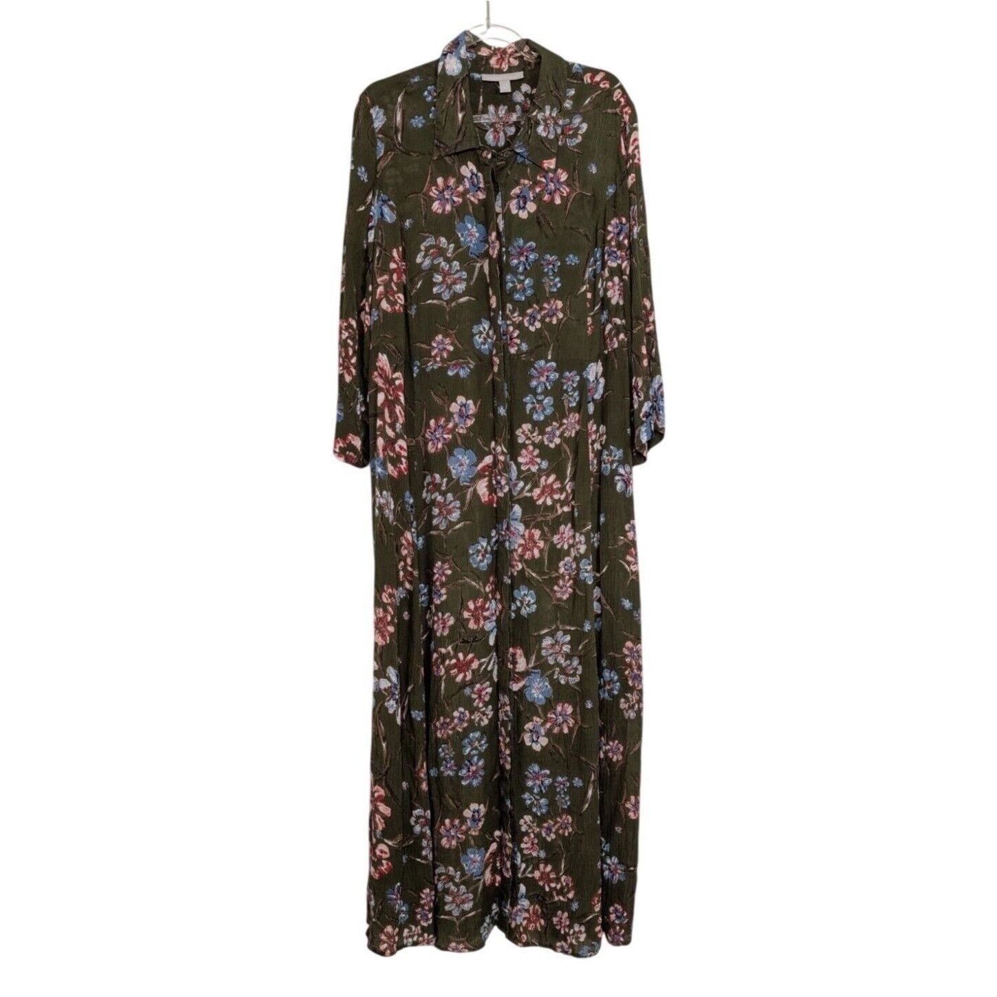 Designer Woman Within Floral Maxi Dress Womens Size 14W Green Size XL / US 12-14 / IT 48-50 - 1 Thumbnail