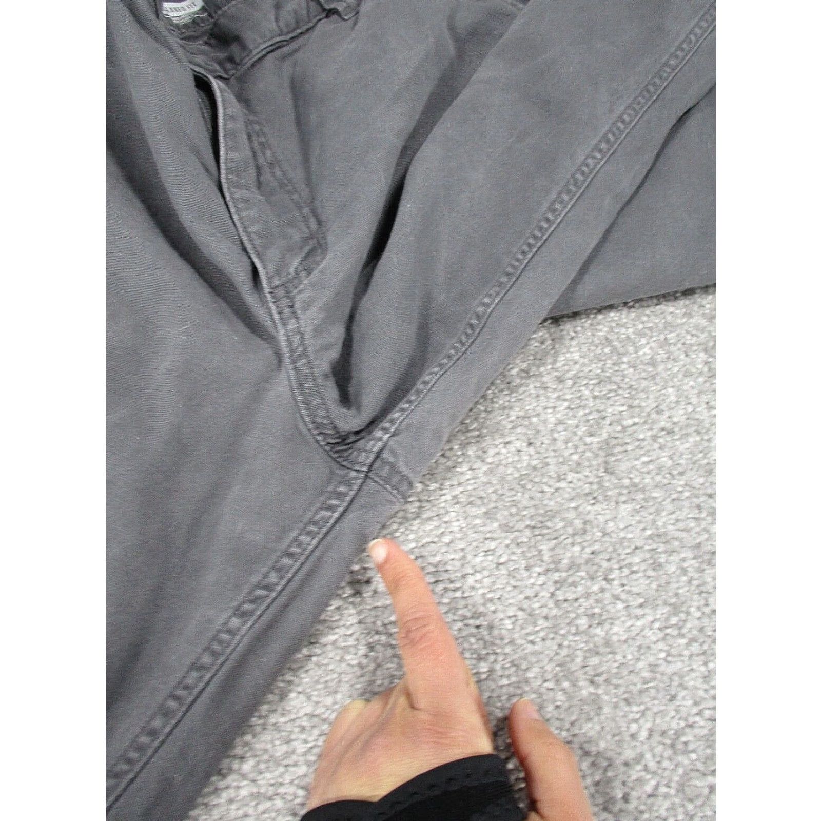 Carhartt CARHARTT Mens Pants 40 Gray Canvas Carpenter Workwear Regular Fit 40X26 Size US 40 / EU 56 - 3 Thumbnail