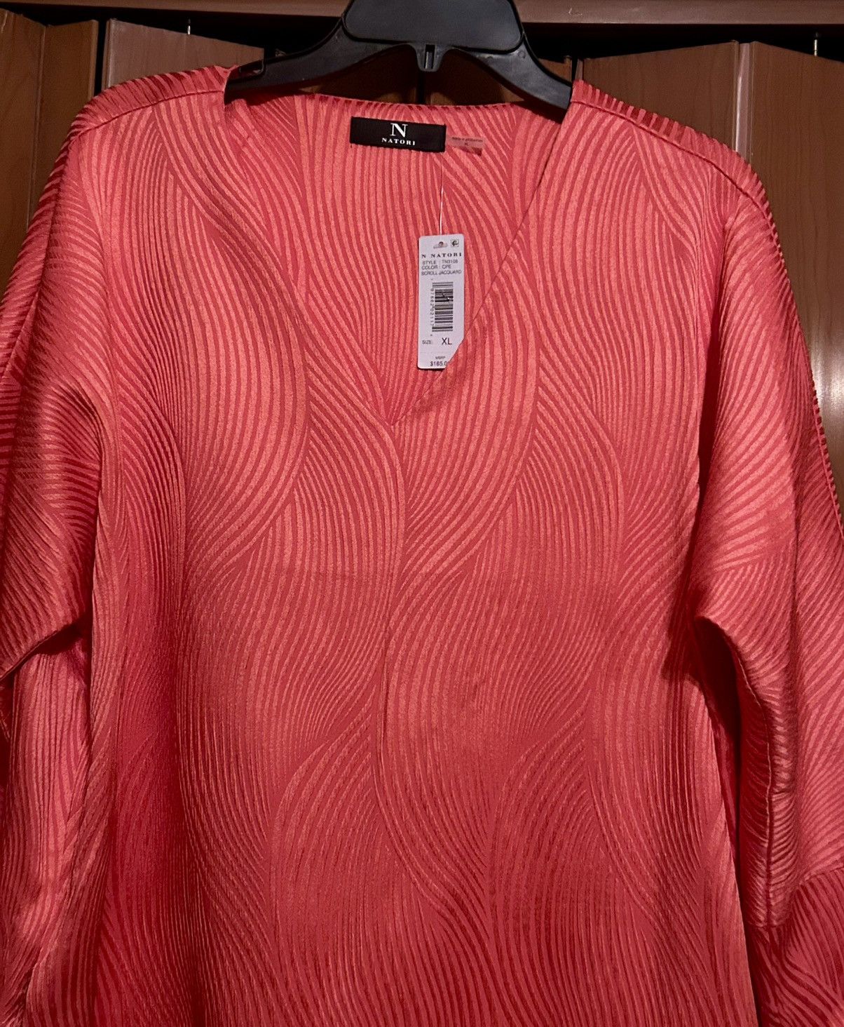 Other Natori Scroll Jacquard Dress WITH POCKETS Coral Size XL / US 12-14 / IT 48-50 - 3 Thumbnail